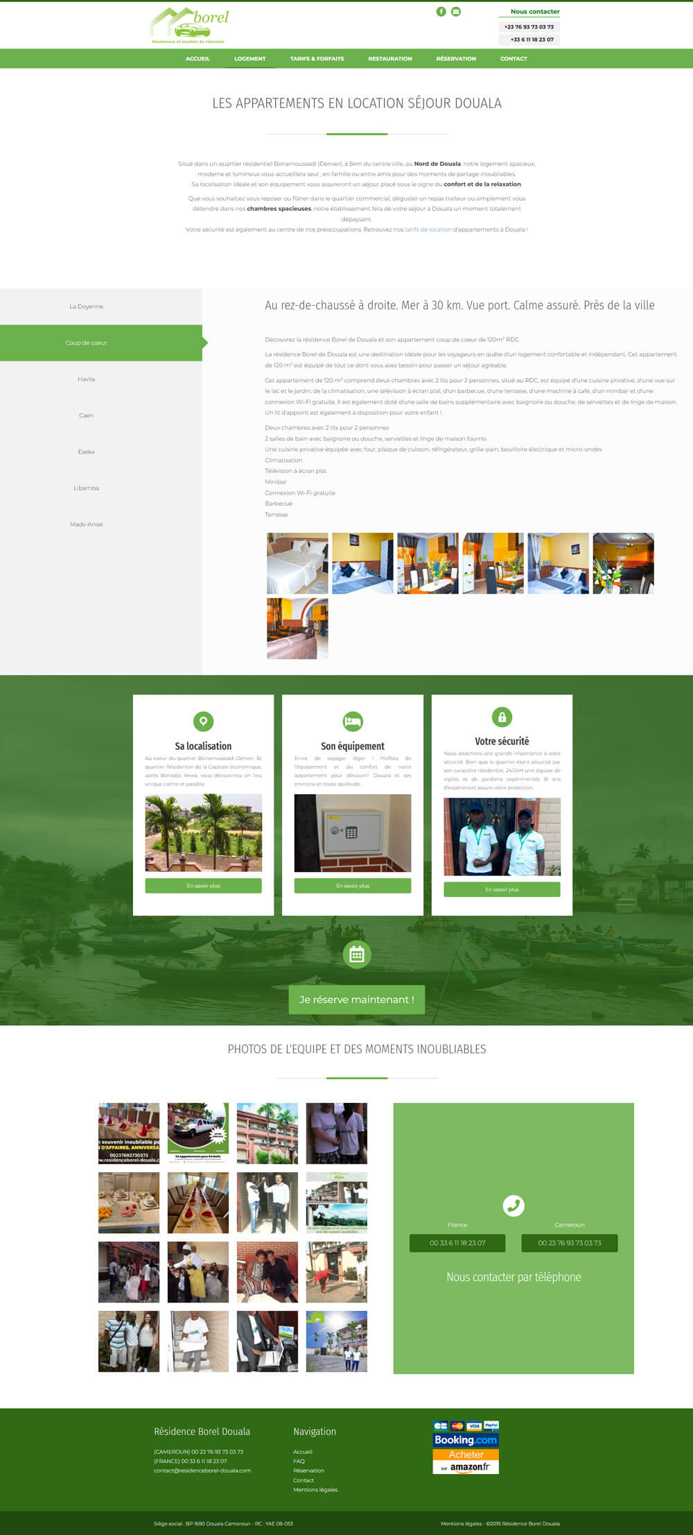 Résidence Borel - conception de site internet sur mesure - webdesign et ux design