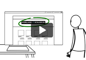 Vidéo animation habillage escalier . Animateur 2d freelance